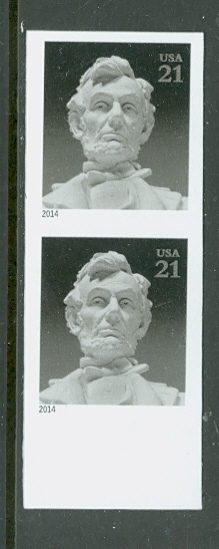 4860i 21c Lincoln Mint NH Vertical Imperf Pair #4860ivp