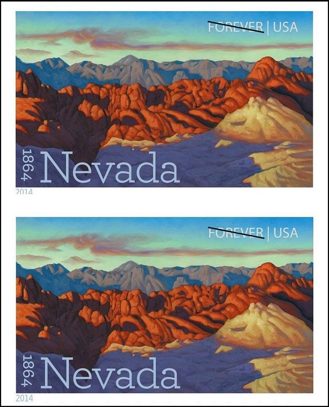 4907i Forever Nevada Statehood Mint NH Imperf Vertical Pair #4907ivp