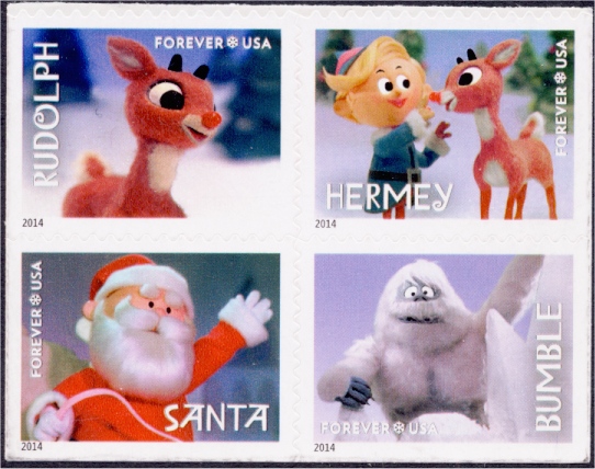 4946-49 Forever Rudolph The Reindeer Set of 4 Used Singles #4946used