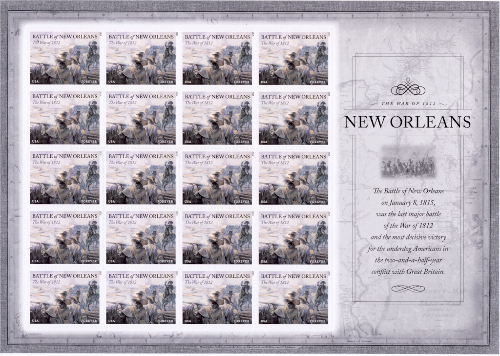 4952i Forever War of 1812 New Orleans Imperf Sheet #4952ish