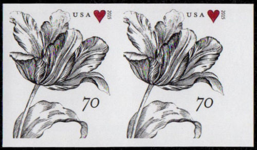 4960i 70c Vintage Tulip Mint Imperf Horizontal Pair #4960ihp