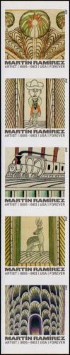 4968i-72i Forever Martin Ramirez Mint Imperf Strip of 5 #4968-72i