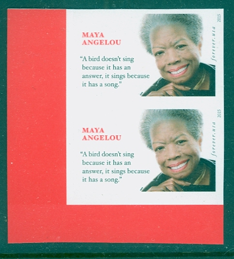 4979i Forever Maya Angelou Mint Imperf Vertical Pair #4979ivp