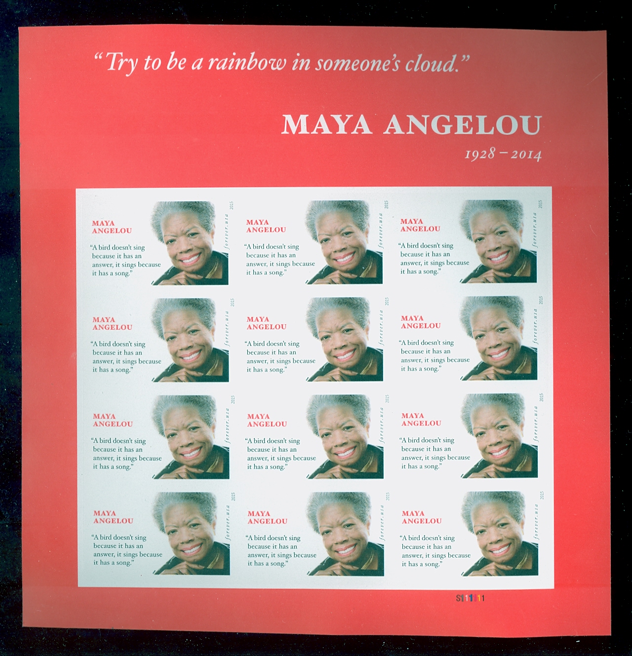 4979 Forever Maya Angelou Mint Sheet of 12 #4979sh