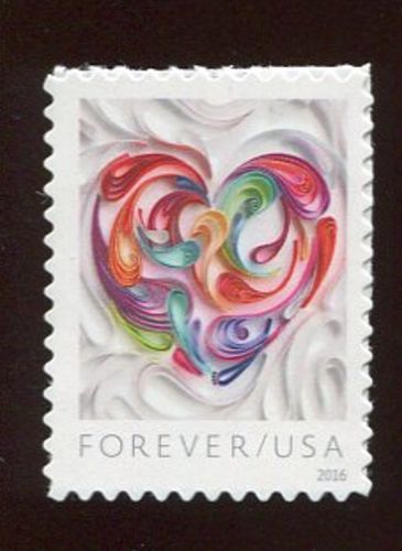5036 Forever Quilled Paper Heart Used Single #5036used