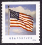 5052 Forever US Flag, Sennett Coil, Die Cut 11 Vertically Mint  Single #5052nh