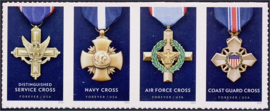 5065-68 Forever Service Medal Mint Strip of 4 #5065-8strip