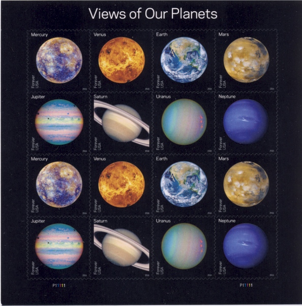 5069-76 Forever Views of Our Planets, Sheet of 16 #5069-76sh