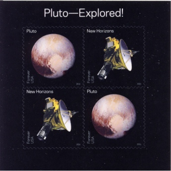 5077-5078 Forever Pluto Explored, Sheet of 4 #5077-8sh