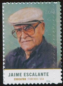 5100 Forever Jaime Escalante, Educator Plate Block of 4 #5100pb