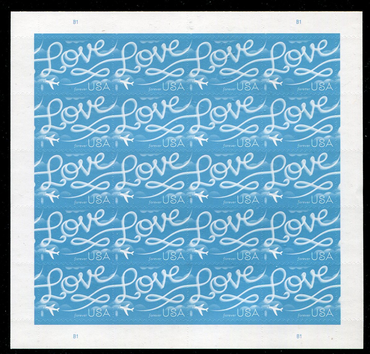 5155 Forever Love Skywriting Sheet of 20 #5155sh