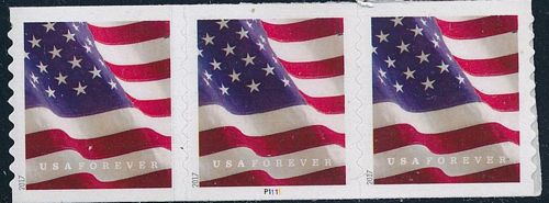 5159 Forever U.S. Flag APU Coil Mint PNC of 3 #5159pnc3