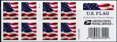 5160b Forever U.S. Flag BCA Double Sided Booklet of 20 #5160bbklt