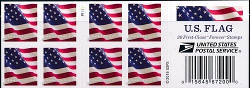 5161a Forever U.S. Flag APU Double Sided Booklet of 20 #5161abklt