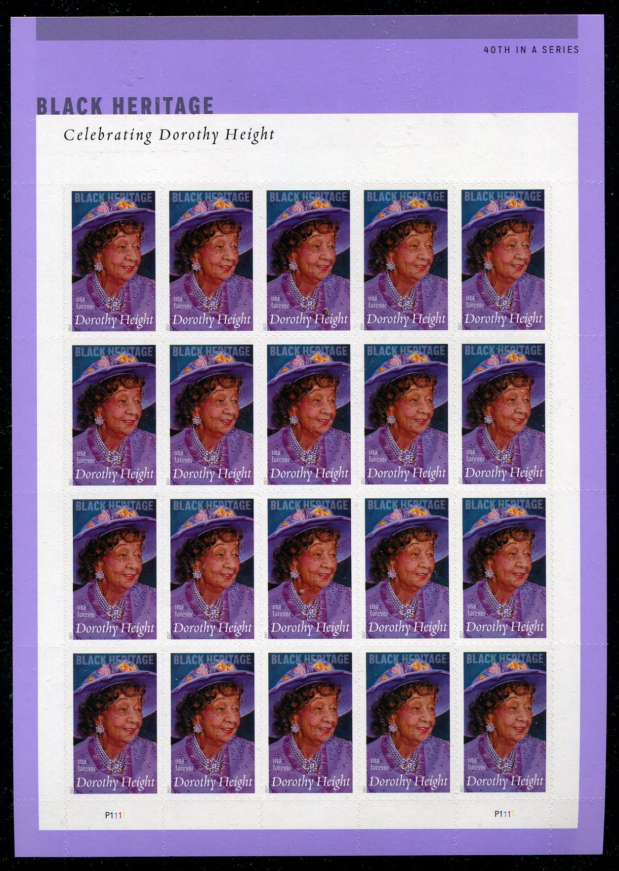 5171 Forever Dorothy Height Mint Sheet of 20 #5171sh