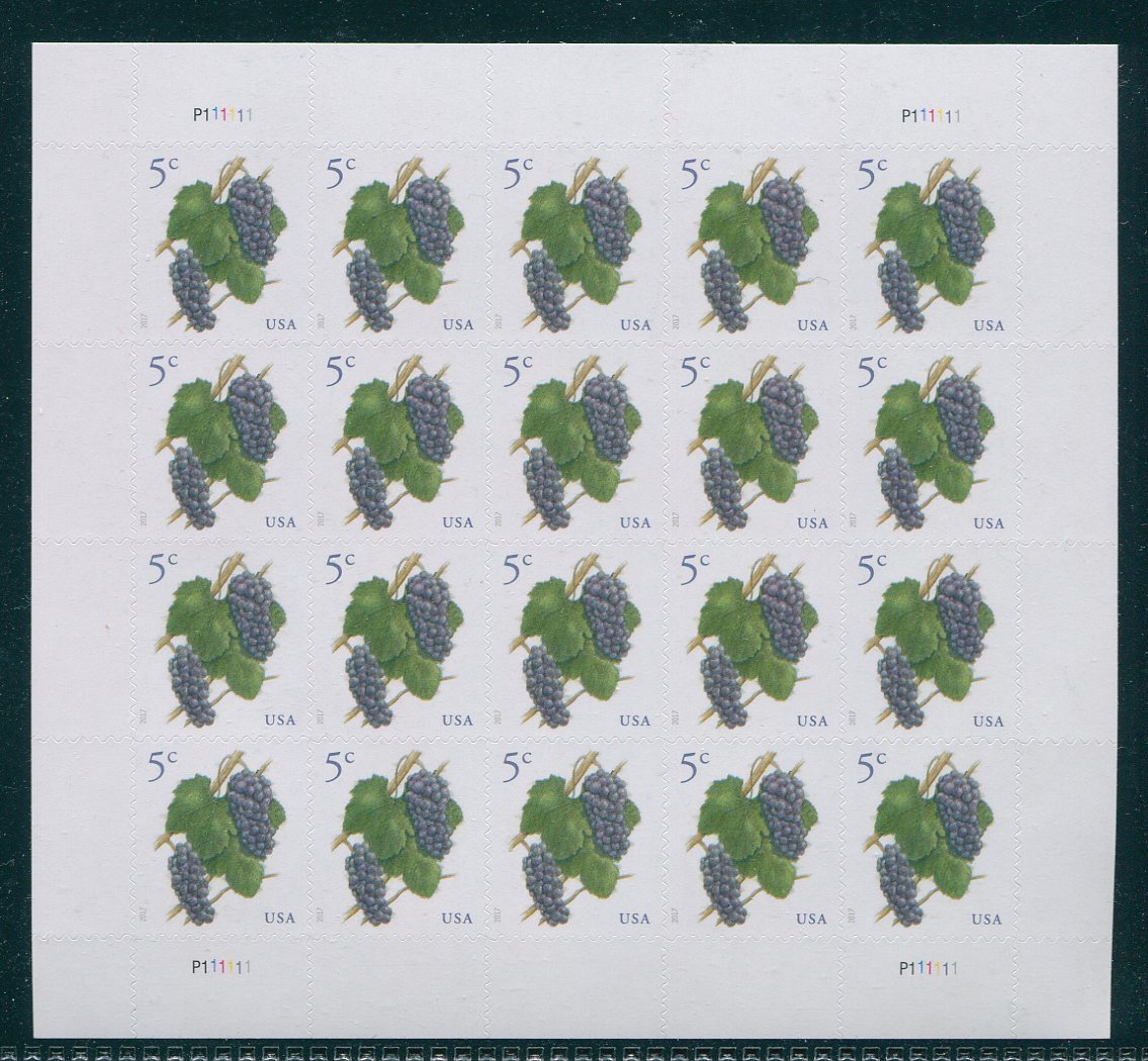 5177 5c Grapes Mint Sheet of 20 #5177sh