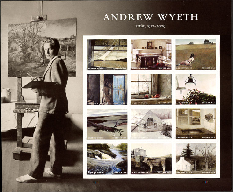 5212 Forever Andrew Wyeth Mint Souvenir Sheet of 12 #5212sh