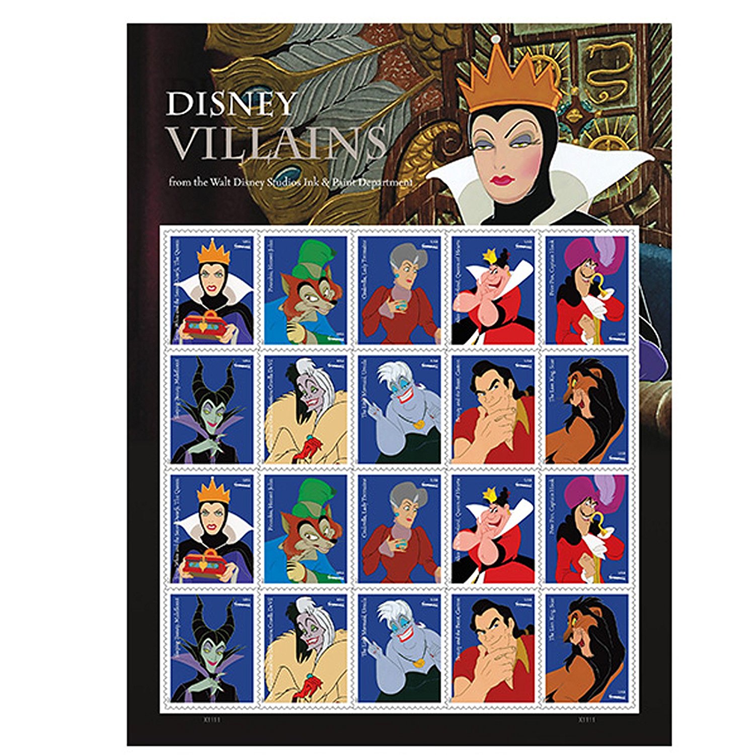 5213-22 Forever Disney Villains, Mint Sheet of 20 #5213-22sh