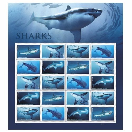 5223-27 Forever Sharks Mint Sheet of 20 #5223sh