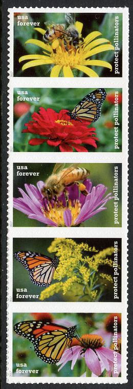 5228-32 Forever Protect Pollinators Mint Strip of 5 #5228-32strip