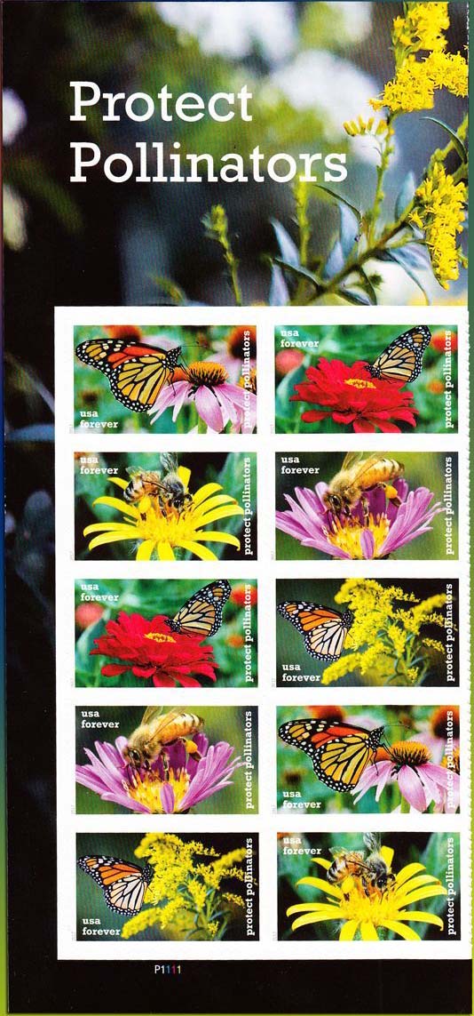 5228-32 Forever Protect Pollinators Mint Plate Block of 10 #5232pb