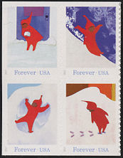 5243-46 Forever The Snowy Day Block of 4 Mint #5243-6blk