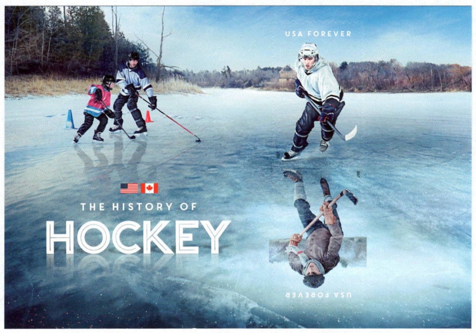 5253c Forever History Of Hockey Souvenir Sheet of 2 #5253c