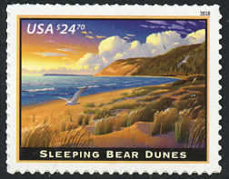 5258 24.70 Sleeping Bears Dunes Express Mail Mint  Single #5258nh