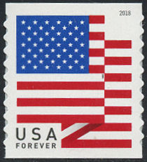 5260 Forever U.S. Flag 2018 APU Coil Used Single #5260used