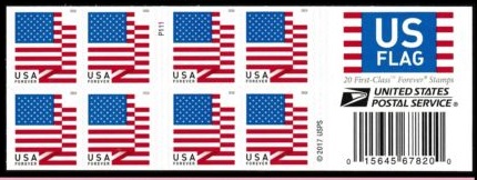 5262a Forever U.S. Flag 2018 APU Double Sided Booklet of 20 #5262a