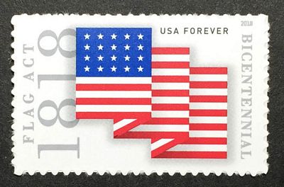US - 2018 - United States Flag Forever Stamp Issue # 5261 Plate