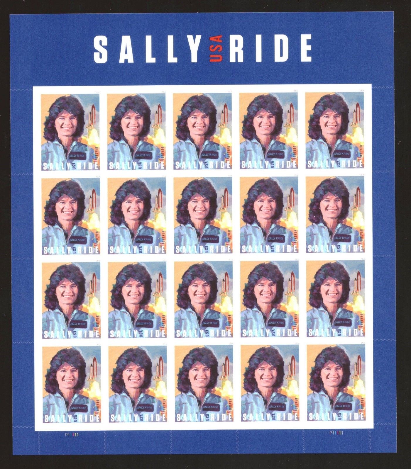 5283 Forever Sally Ride, Astronaut Mint Sheet of 20 #5283sh