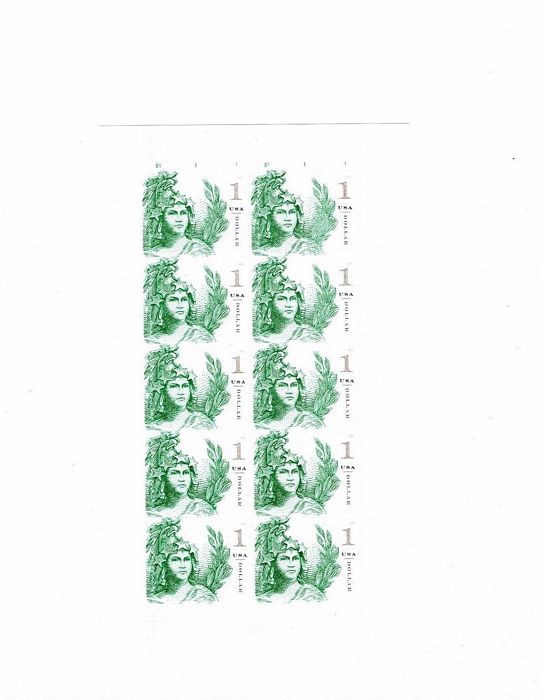 5295 1 Statue of Freedom Mint Sheet of 10 #5295sh