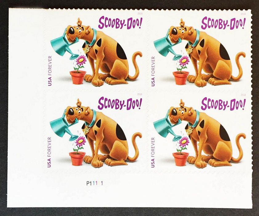 5299 Forever Scooby Doo Mint Plate Block of 4 #5299pb