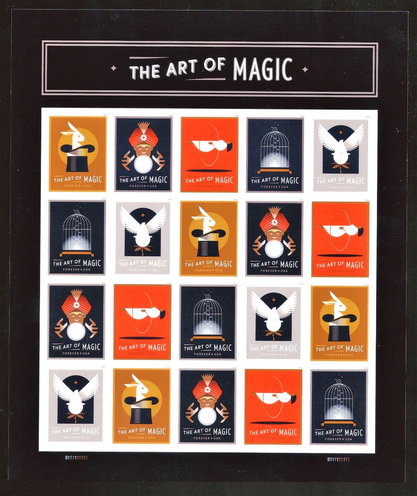 5301-5305 Forever Art of Magic Mint Sheet of 20 #5301-5sh