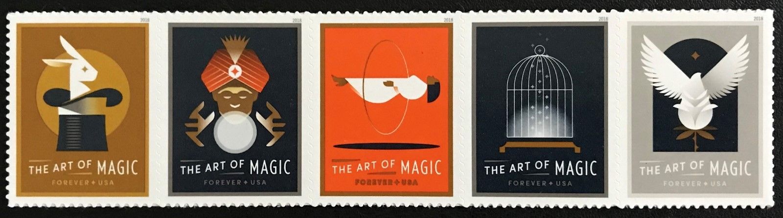 5301-5305 Forever Art of Magic Strip of 5 Mint #5301-5strip