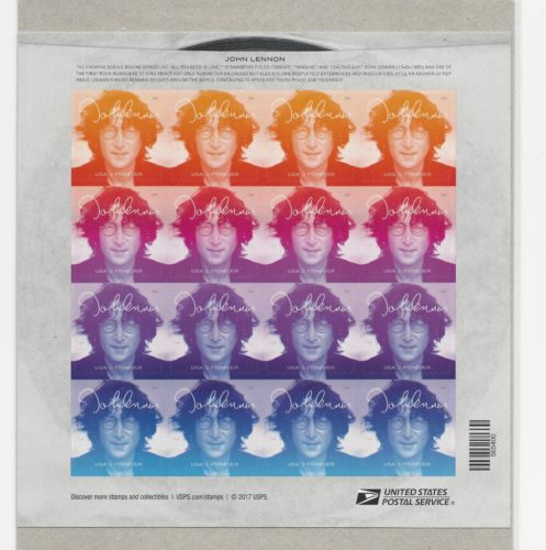 5312-15 Forever John Lennon Mint Sheet of 16 #5312-5sh