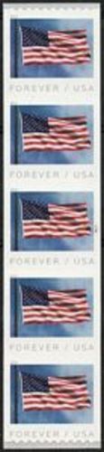 5342 Forever Flag Coil AP Mint Plate Number Strip of 5 #5342pnc5