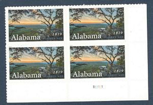 5360 Forever Alabama Statehood Plate Block of 4 #5360pb