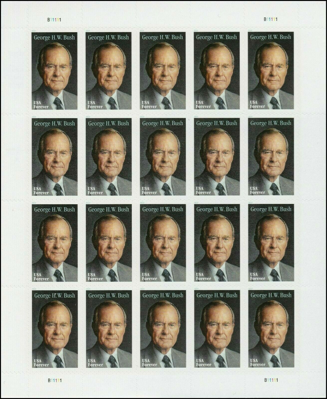 5393 Forever George H.W. Bush Mint Sheet of 20 #5393sh