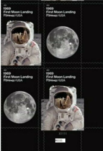 5399-5400 Forever 40th Moon Landing Anniversary Mint Plate Block #5399-5400pb