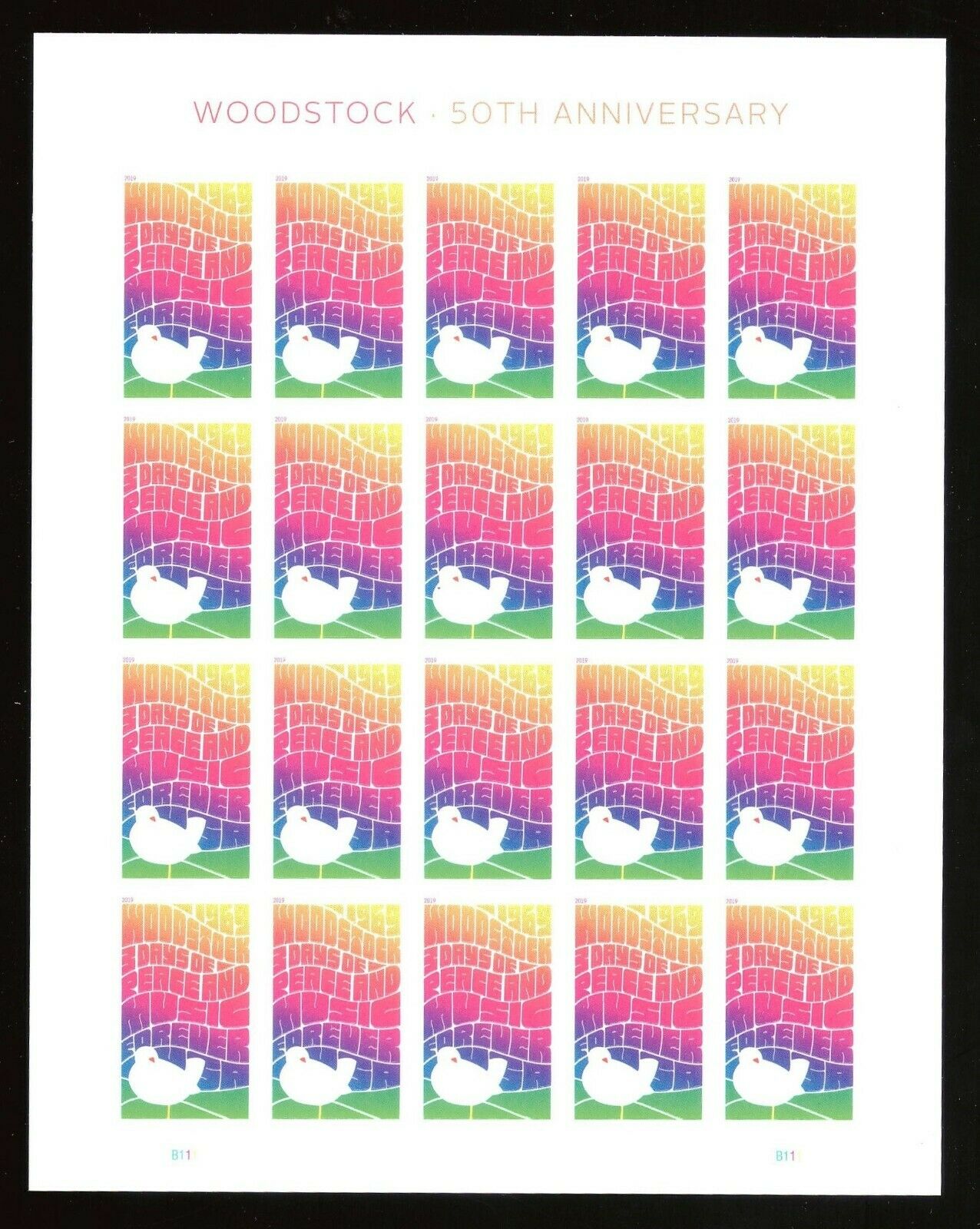 5409 Forever Woodstock Mint Sheet of 20 #5409sh