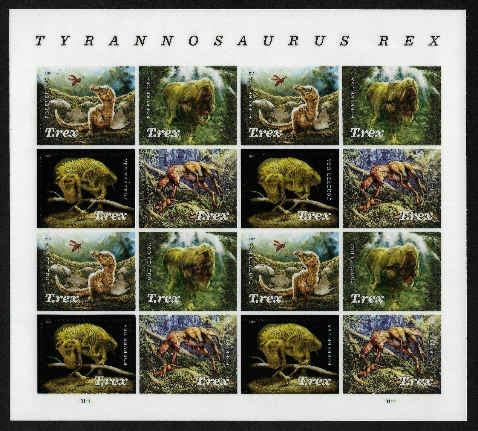 5410-13 Forever Tyrannosaurus Rex Mint Sheet of 16 #5410-3sh