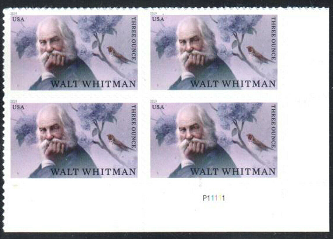 5414 (85c) Walt Whitman Mint Plate Block #5414pb