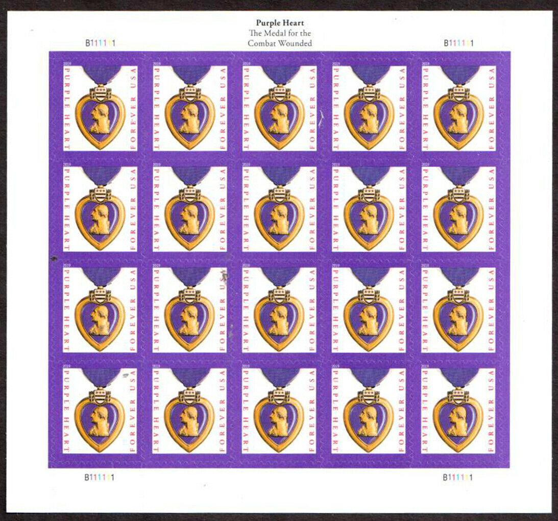 5419 Forever Purple Heart Mint Sheet of 20 #5419sh