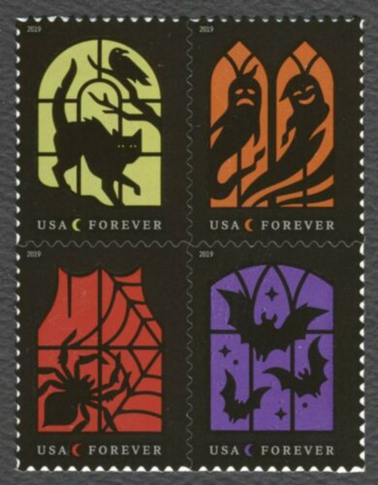 5420-23 Forever Spooky Silhouttes Mint Block of 4 #5420-3nh