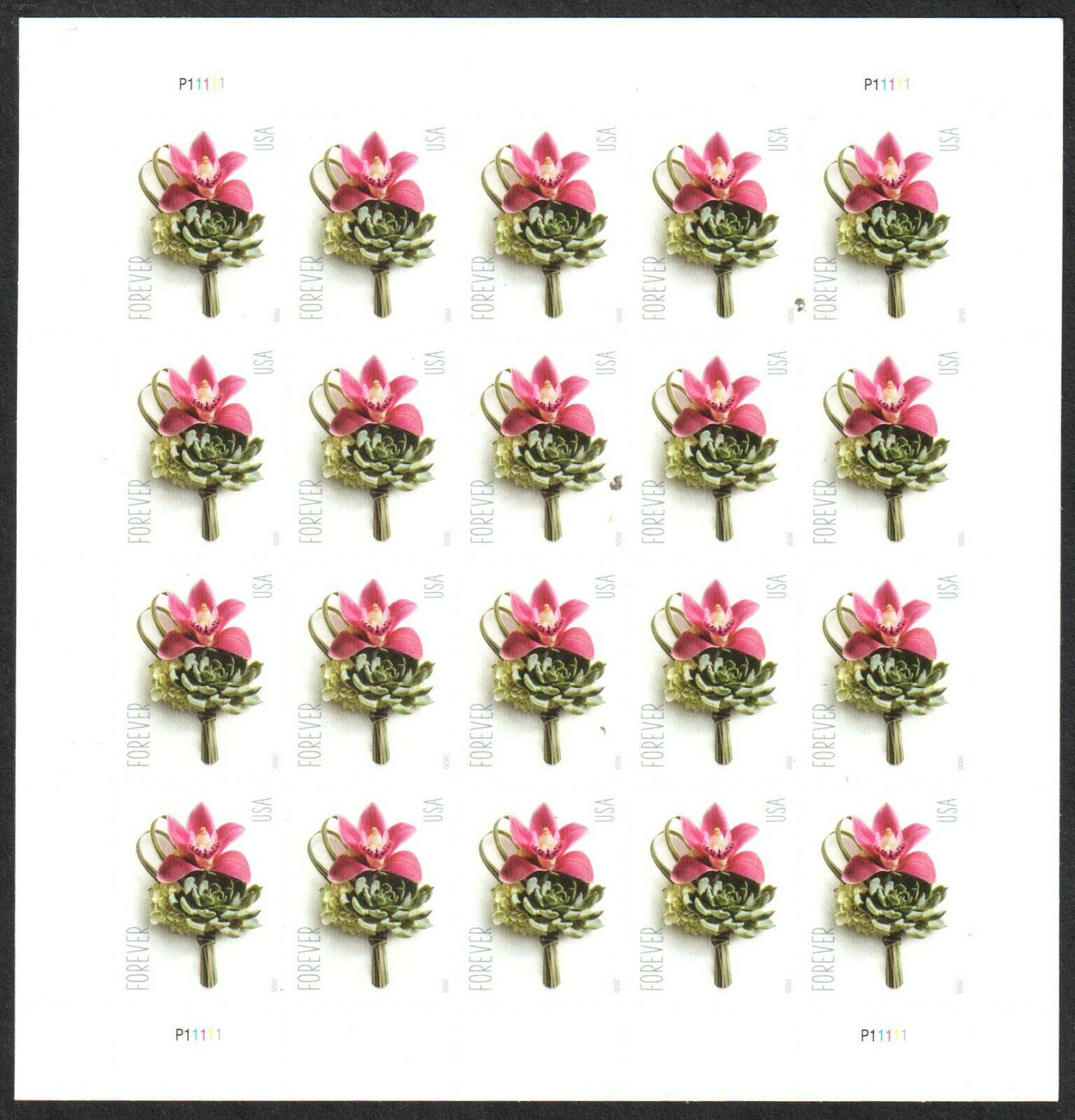 5457 Forever Contemporary Boutonniere Mint Sheet of 20 #5457sh