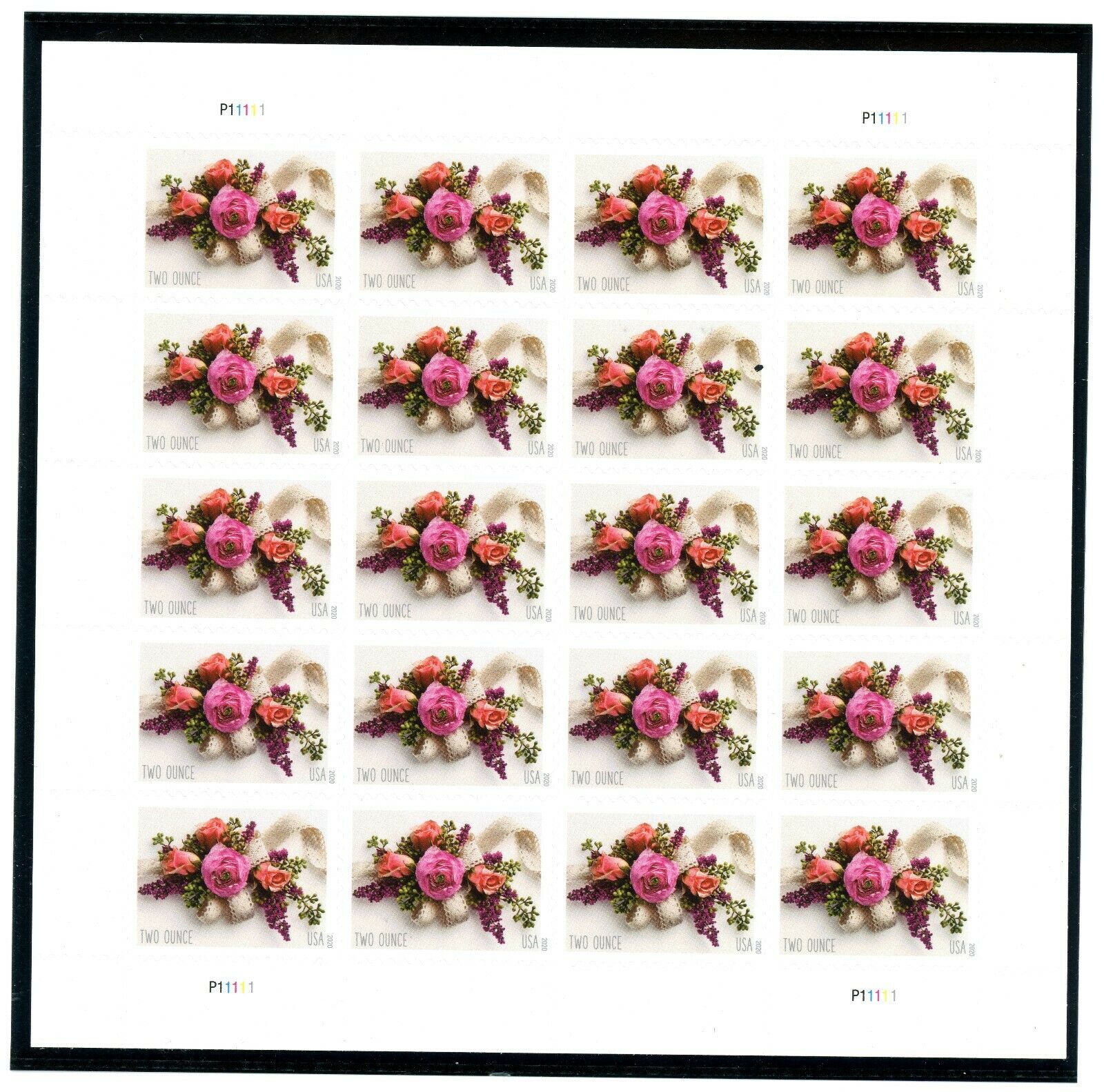 5458 Forever (2 ounce) Garden Corsage Mint Sheet of 20 #5458sh