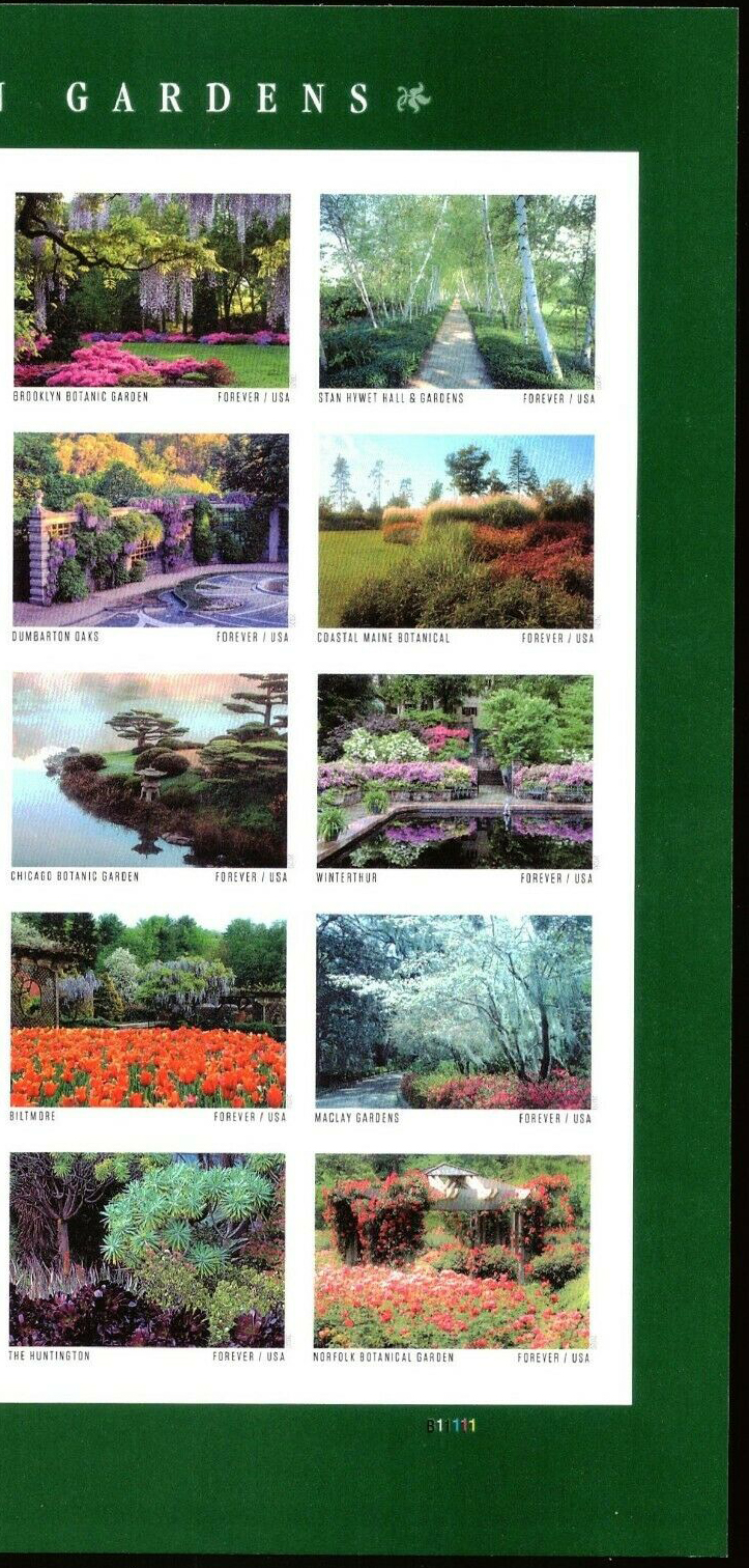 5461-70 Forever American Gardens  Mint Plate Block of 10 #5461-70pb