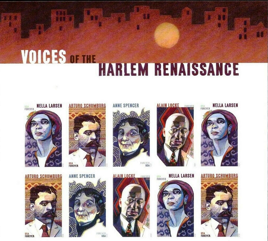 5471-74 Forever Voices of the Harlem Renaissance Mint Top  Block of 10 #5471-74top